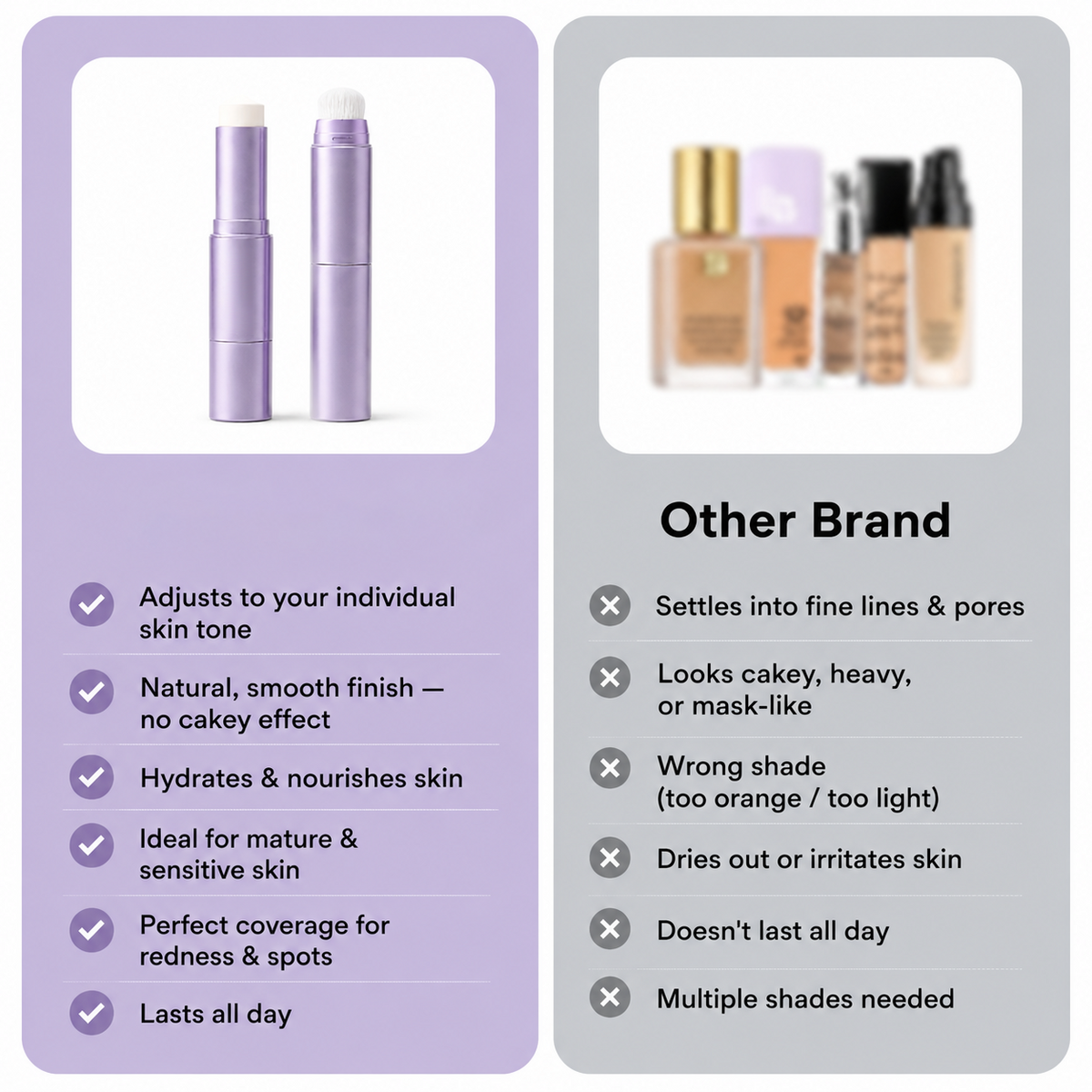 Changing Foundation Stick – The stick that makes mature skin glow again