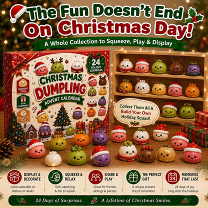 2026 Christmas Advent Calendar, 24 Days Mini Squishy Toys, Kawaii Dumpling Surprise Countdown Design, Christmas Gift for Girls/Boys